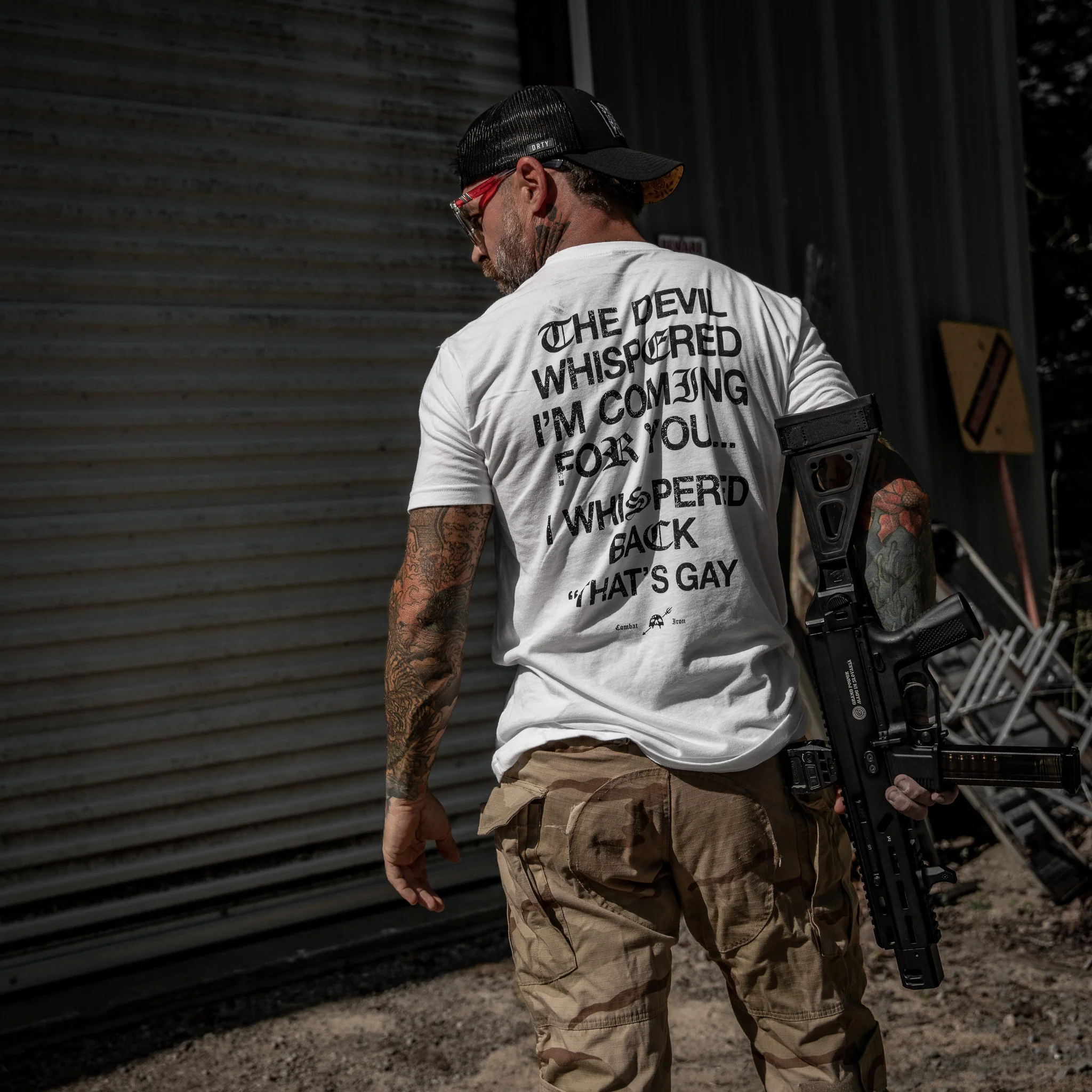 The Devil Whispered I'm Coming For You Men's T-Shirt - Image 16