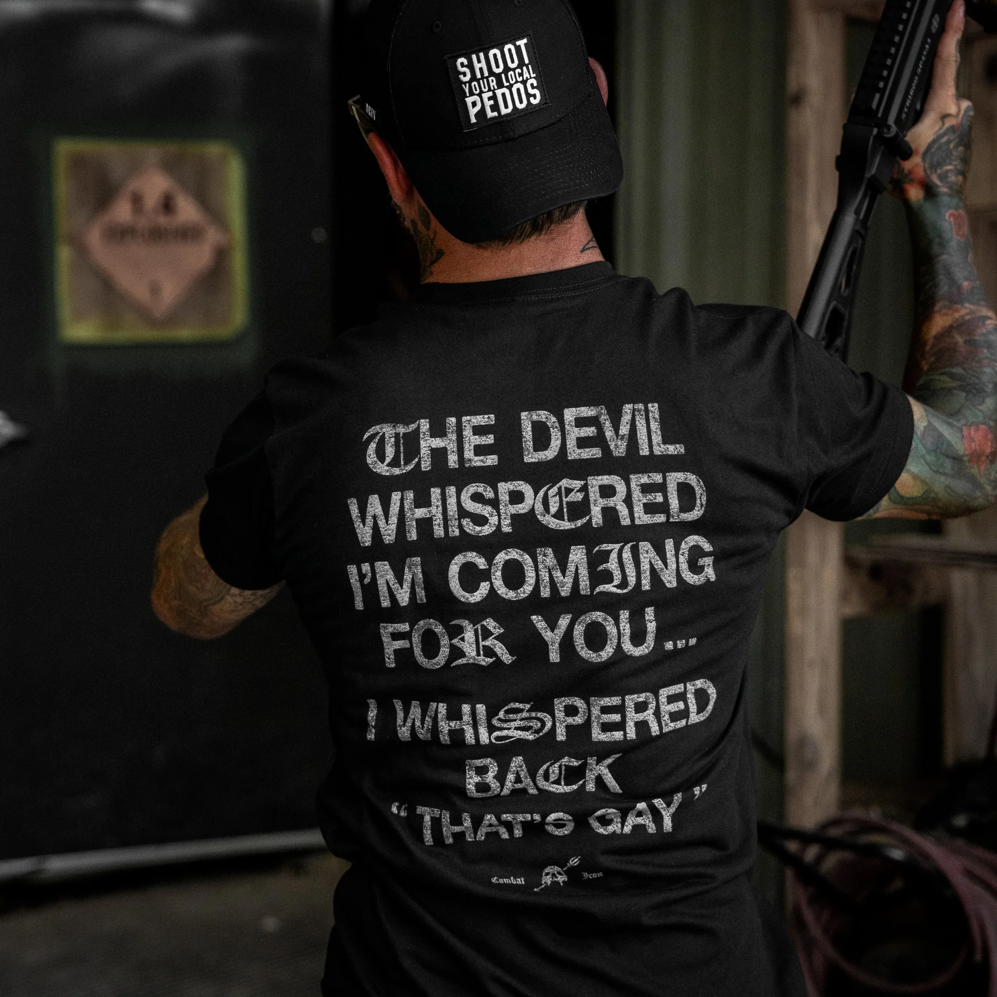 The Devil Whispered I'm Coming For You Men's T-Shirt - Image 3