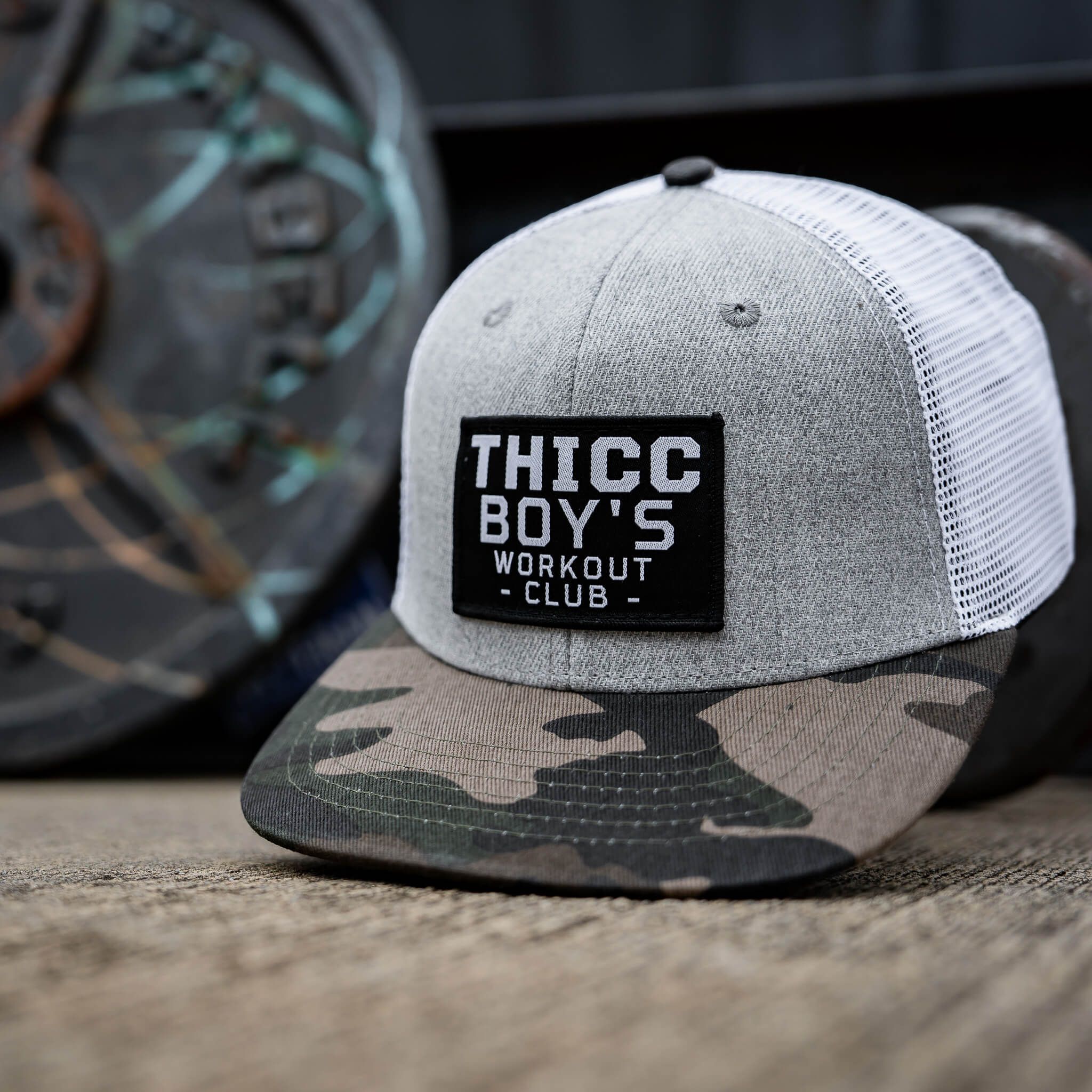 Thicc Boys Workout Patch Snapback Hat - Image 6