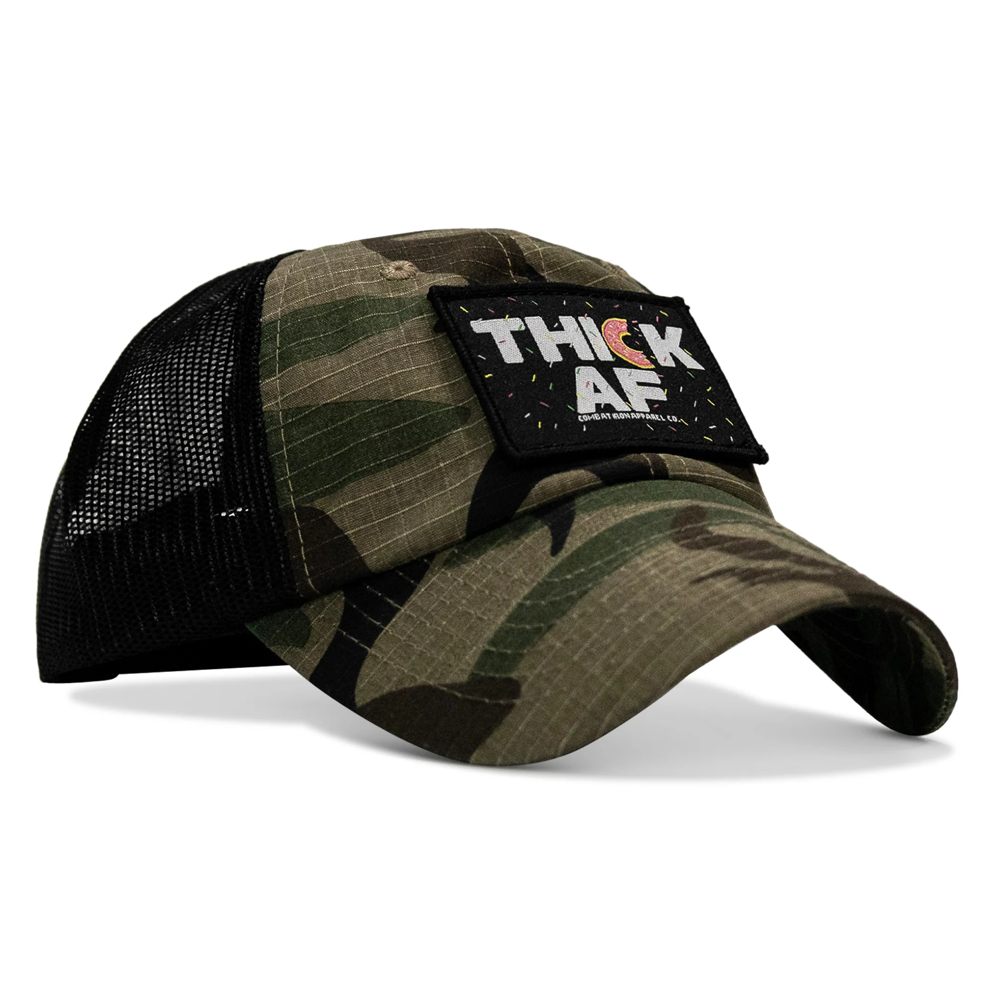THICK AF Donut Edition Patch. Tactical Ripstop Mesh Snapback Hat - Image 3