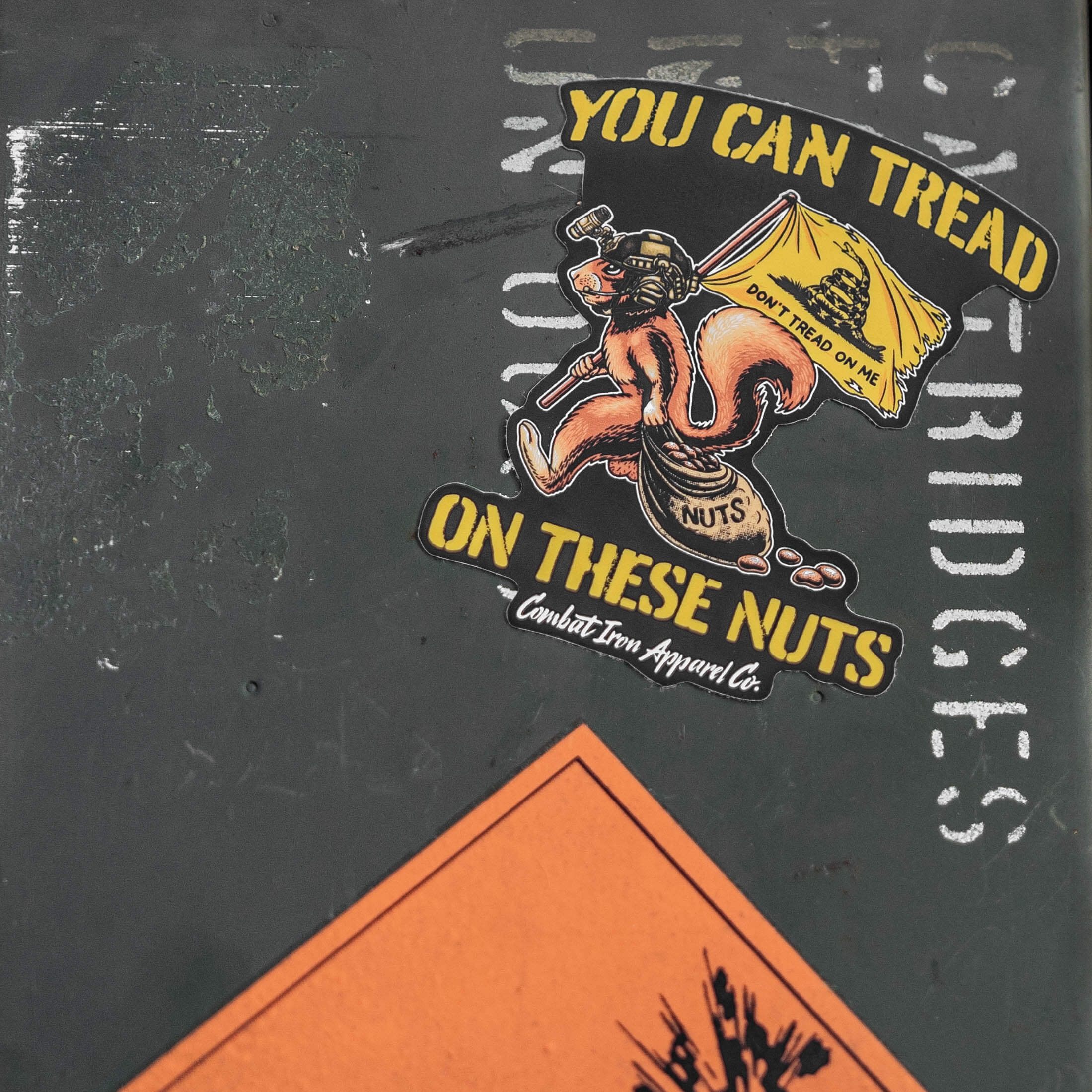 Tread On These Nuts Tactical Squirrel Decal Sticker - Image 2