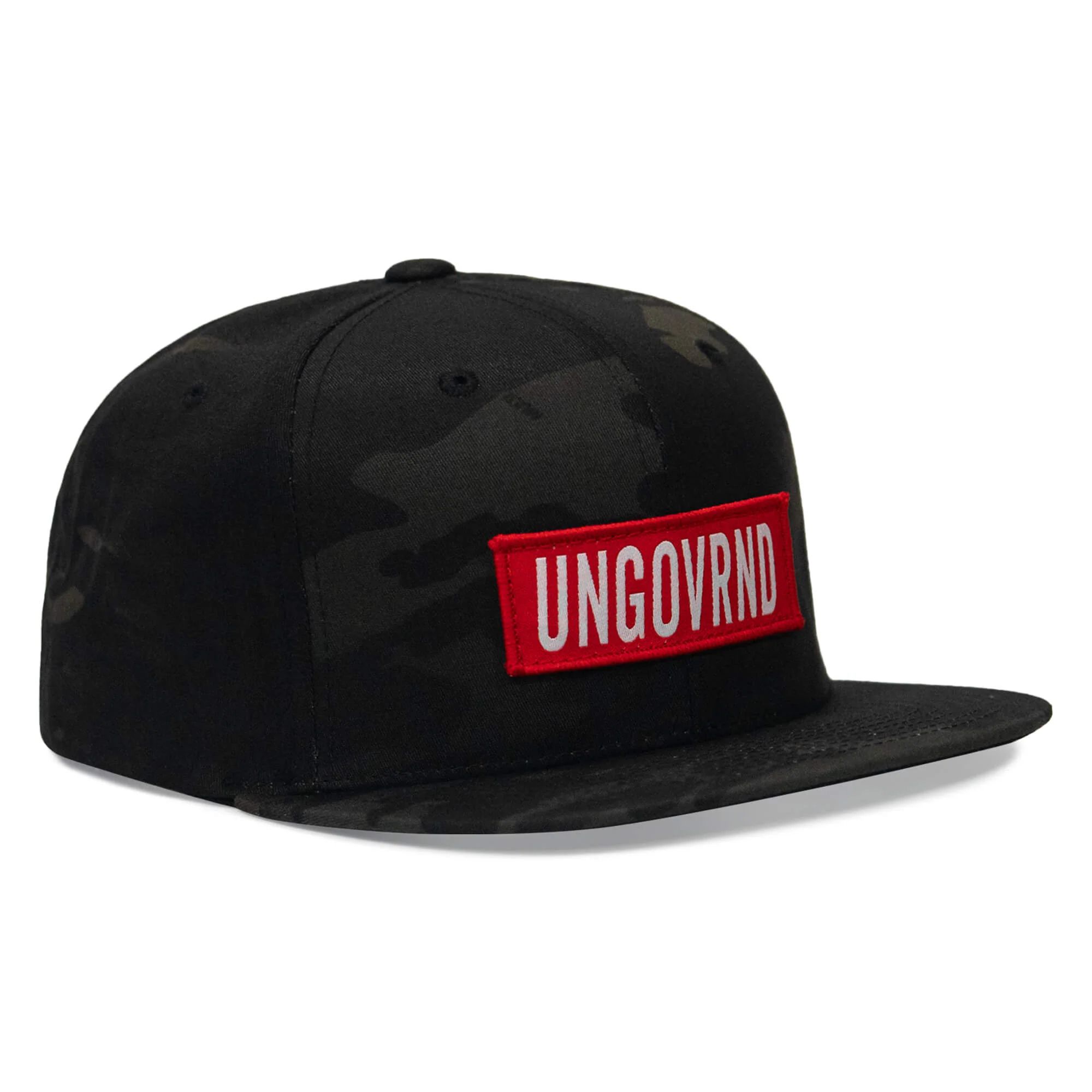 Ungovrnd Red Patch Flatbill SnapBack Hat - Image 2