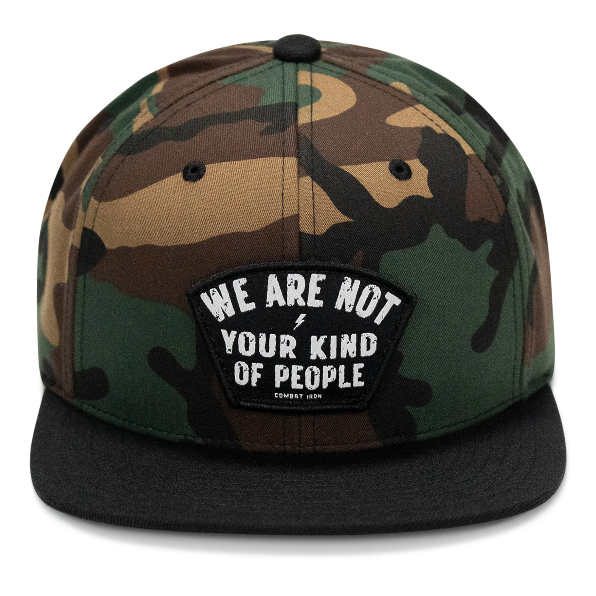 We Are Not Your Kind Of People Patch Flatbill Snapback Hat - Image 11
