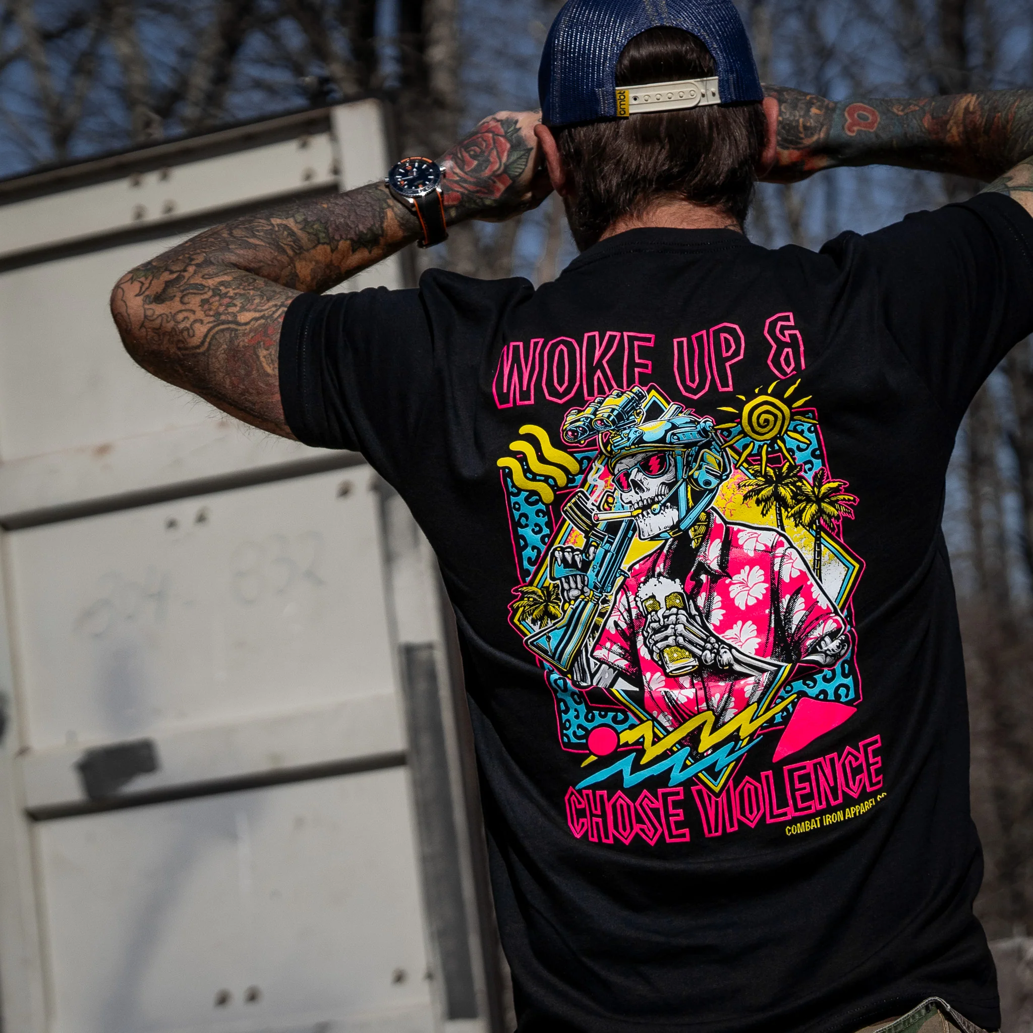 Woke Up & Chose Violence Men's T-Shirt - Image 7