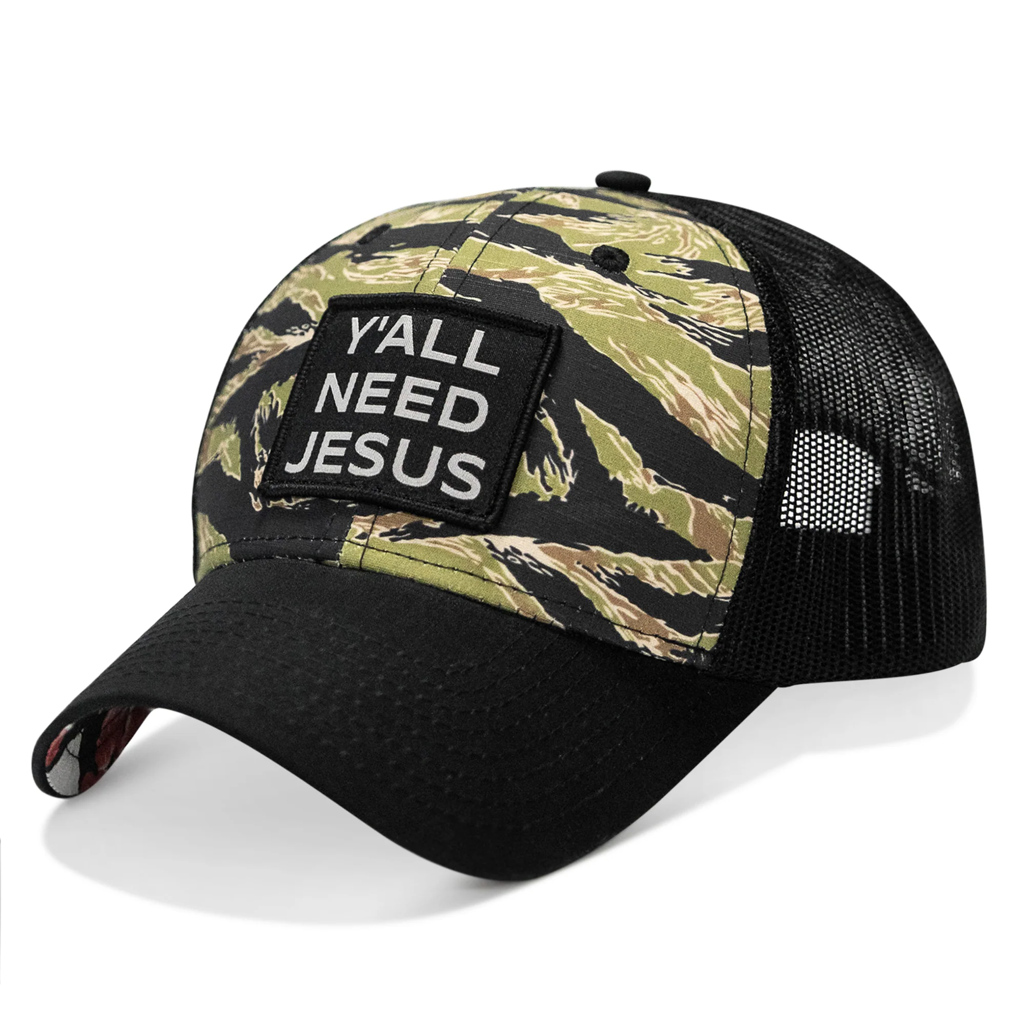 Y'all Need Jesus Patch Original Ripstop Snapback Hat - Image 3
