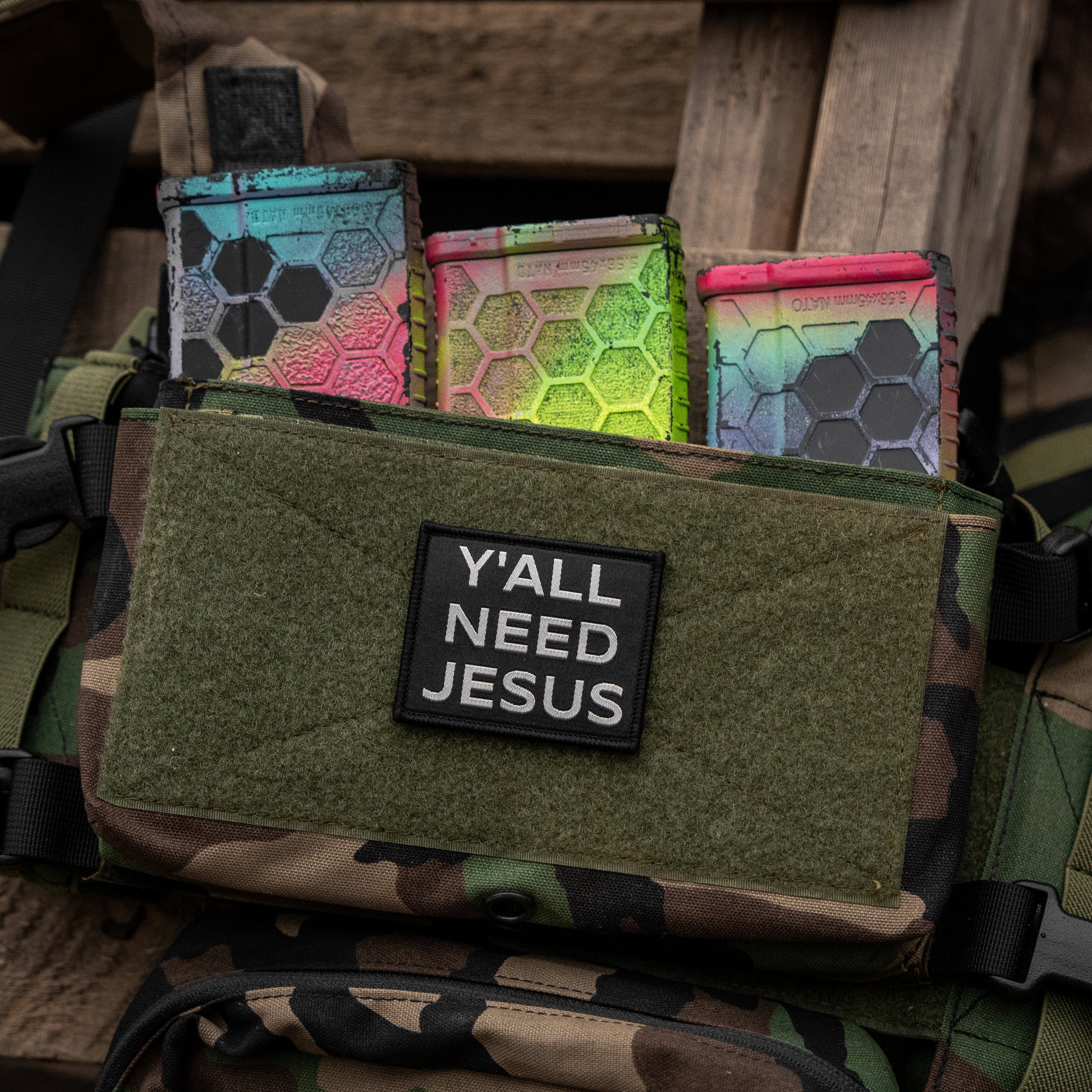 Y'all Need Jesus Velcro Patch - Image 3